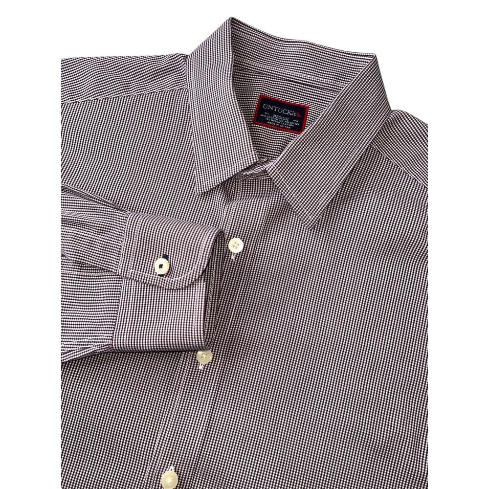 Untuckit Relaxed Fit Eldridge Long Sleeve Button Shirt Plaid Mens‎ Medium